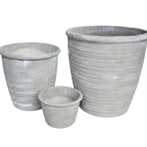 Ridged Round Pots