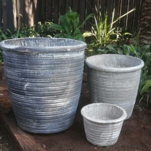 Ridged Round Pots